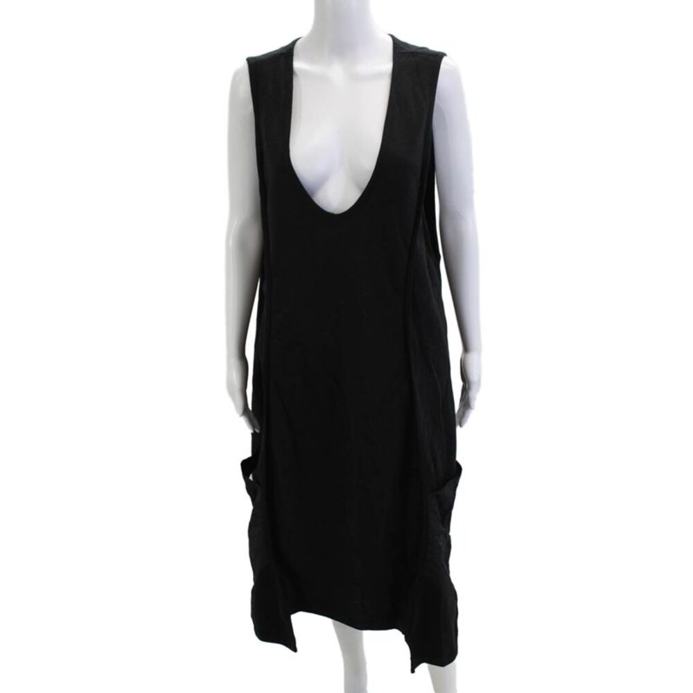 Urban by Alembika Womens Overall Dress Black Cotton Sleeveless Gothic Size 3